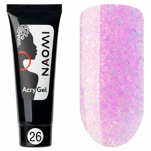 naomi acrygel 15гр в тубе new 24 пыльный беж мерцание Naomi AcryGel, 15гр (в тубе) NEW 26 Нежная фуксия (блеск)