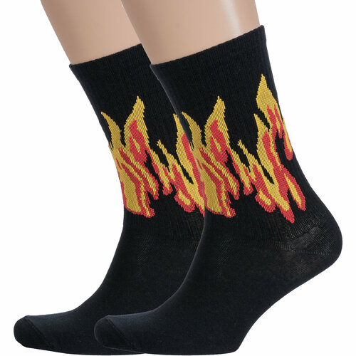 фото Носки борисоглебский трикотаж, 2 пары, размер 27-29, черный