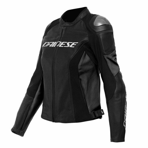 Мотокуртка женская кожаная Dainese RACING 4 LADY LEATHER JACKET PERF. Black/Black, (р.44)