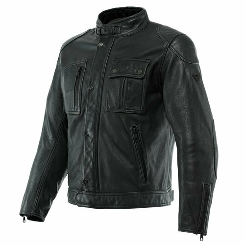 Мотокуртка мужская кожаная Dainese ATLAS LEATHER JACKET Black, (р.50)