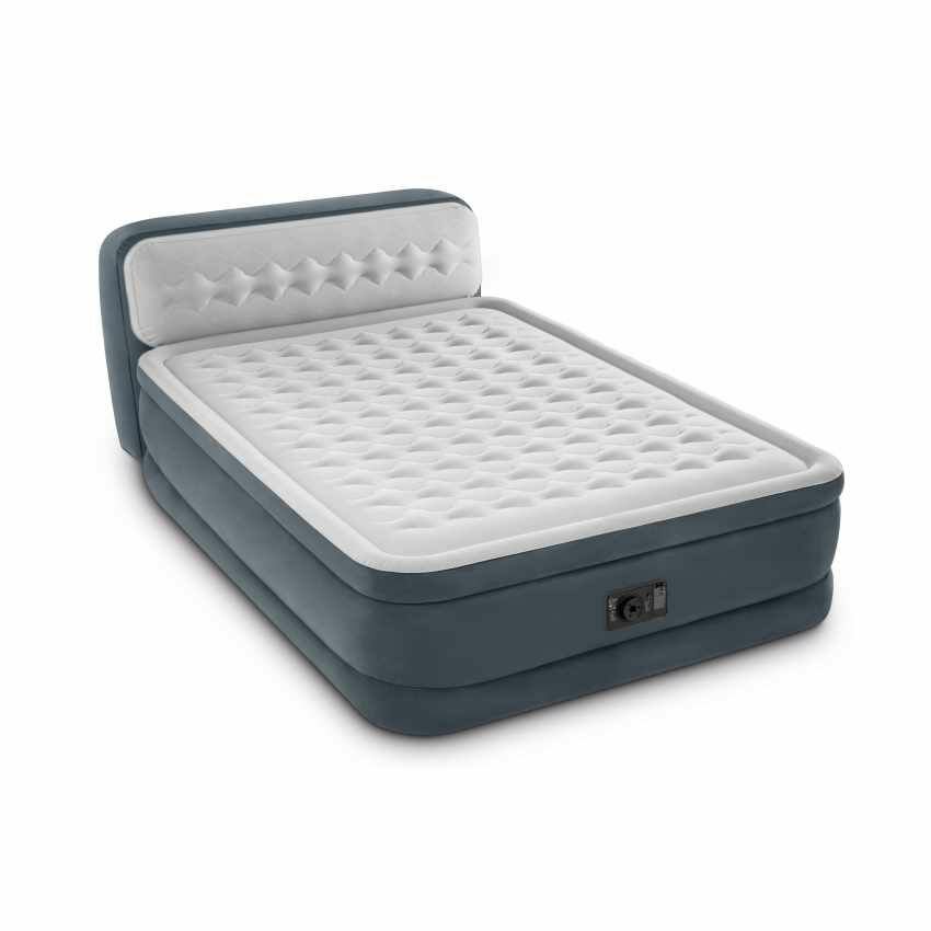 Надувная кровать 152х236х86см Ultra Plush Headboard Intex 64448