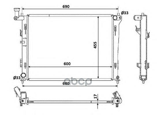 NRF 53821 Радиатор двигателя (Al) HYUNDAI i30 1.4 07- 53821