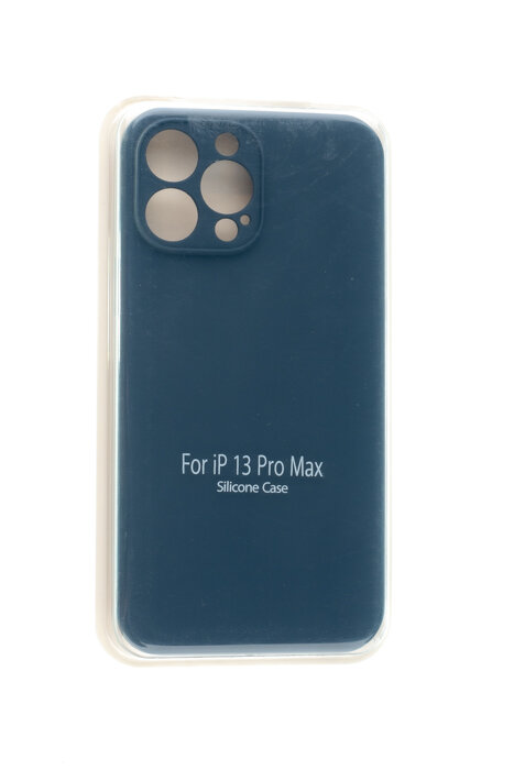 Чехол-накладка для iPhone 13 Pro Max VEGLAS SILICONE CASE NL Защита камеры темно-синий (8)