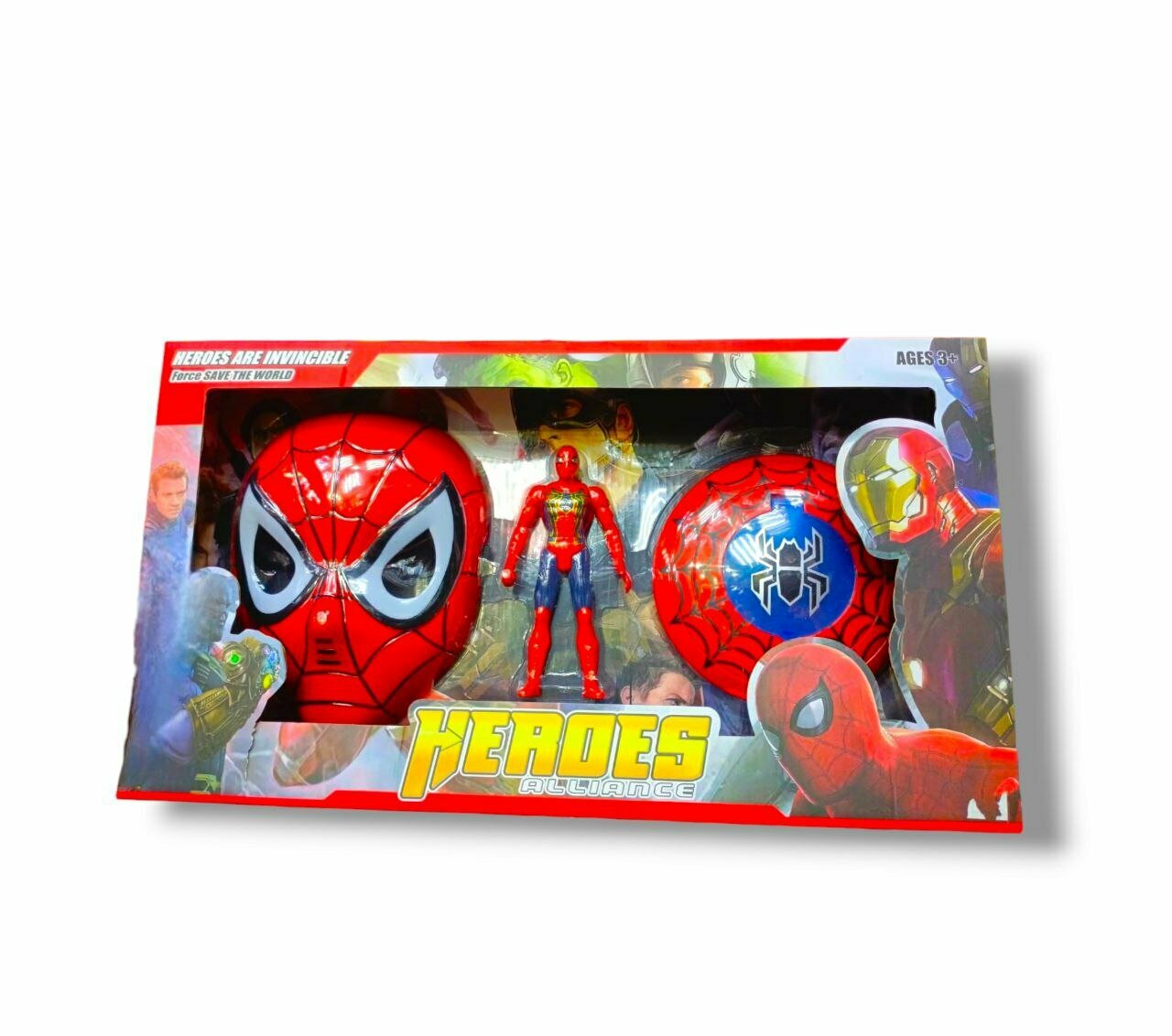 Игровой набор Человек паук(маска+щит+фигурка 25 см)