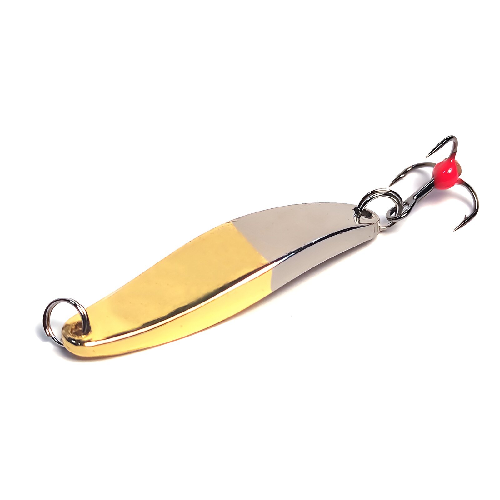 Зимняя блесна Hitfish Winter spoon 7006 40мм 5гр (Золото/Серебро)