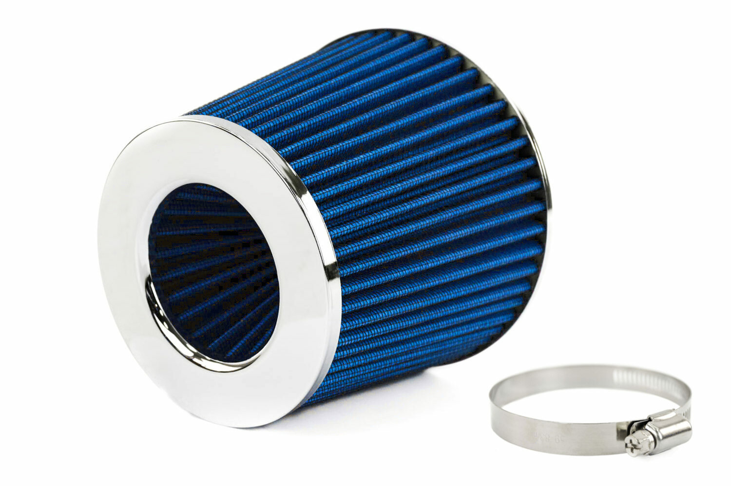 фото Воздушный фильтр нулевого сопротивления синий конусный для инжекторных ВАЗ 2101-2115, 2110-2112, Лада 4х4, Гранта/Калина, Приора, Нива, Шевроле Нива