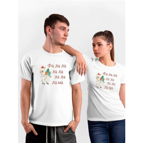 фото Футболка just4you, размер l, белый, горчичный