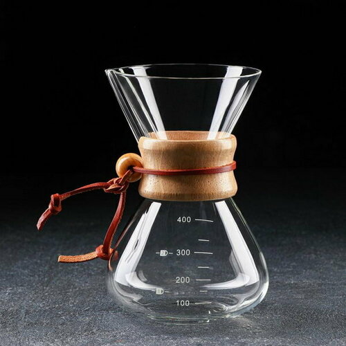 Кемекс стеклянный для заваривания кофе "Колумб", 400 мл, 13x11x17 см, без сита