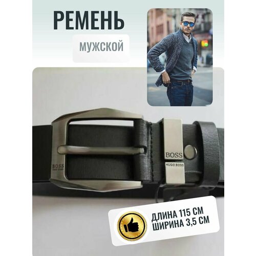 фото Ремень , размер 115, черный нет бренда