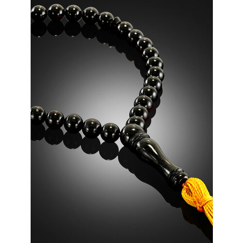 фото Браслет-нить, янтарь, 10 шт., размер 20 см, размер one size, диаметр 6 см, черный amberhandmade