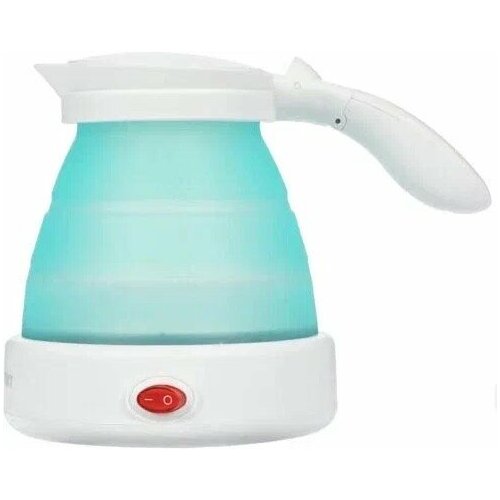 Электрический дорожный складной чайник силиконовый голубой 99900₽
