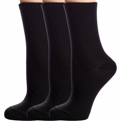 фото Носки conte 3 пары, размер 16, черный