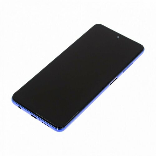 Дисплей для POCO X3 NFC / X3 Pro (в сборе с тачскрином) в рамке, синий, AAA дисплей для poco f4 в сборе с тачскрином черный aaa