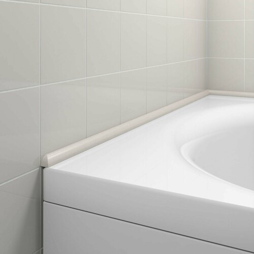 Акриловый Плинтус бордюр для ванной BNV ПШ12 75 сантиметров левая сторона, бежевый цвет, глянцевая поверхность
