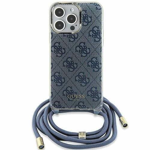 Чехол CG Mobile Guess 4G Printed Crossbody для iPhone 15 Pro Max синий