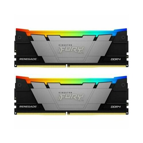 Оперативная память KINGSTON FURY Renegade RGB DIMM DDR4 32GB 3200 MHz (KF432C16RB12AK2/32) оперативная память amd 32 gb dimm ddr4 3200 mhz r9 gamers series black gaming r9s432g3206u2s