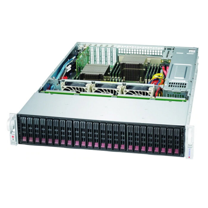 SuperMicro CSE-216BAC4-R1K23LPB 2U LP 20x 2.5-inch SAS3/SATA3 HDD/SSD and 4x NVMe/SAS3/SATA3 storage devices w/o Expander 2x 1200W