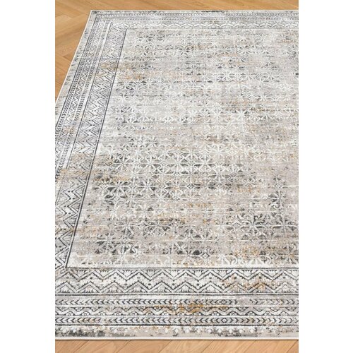 Ковер на пол 1,6 на 2,3 м в спальню, гостиную, серый Athena VA5087-V87