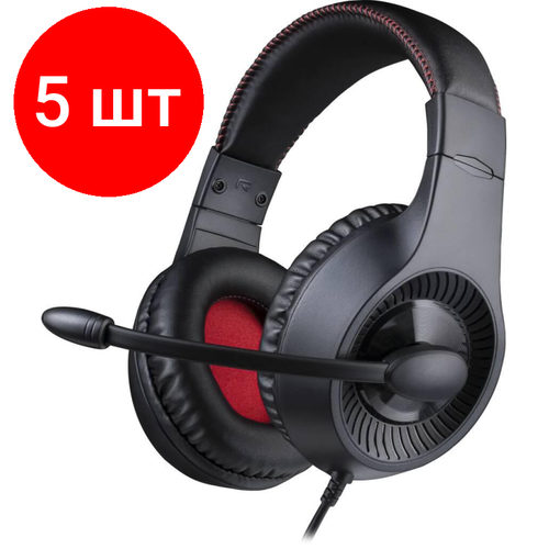 Комплект 5 штук, Гарнитура Redragon Pelias 3.5, черные (71187) микрофон redragon blazar gm300 77640