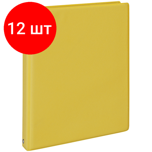 Комплект 12 шт, Тетрадь на кольцах А5, 80л, ArtSpace, обл. ПВХ, желтый тетрадь 80л а5 клетка на гребне artspace офис сolorful ideas упаковка 6 шт 3 дизайна