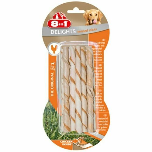 Лакомство для собак, Delights Twisted Sticks, палочки для собак (10шт в уп.), 1 уп. bosch cake лакомство для собак 1 кг
