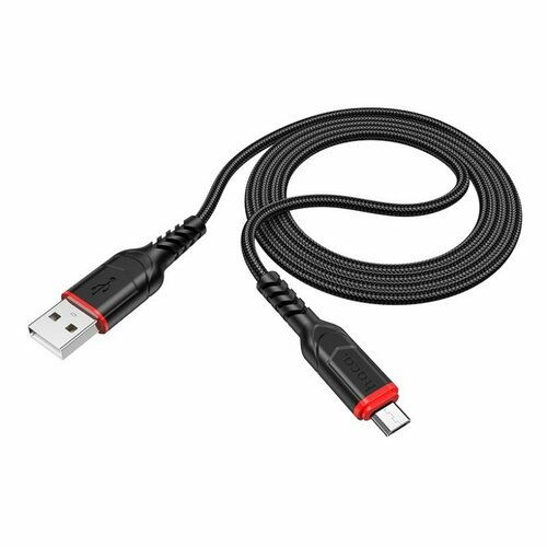 Дата-кабель Hoco X59 USB-MicroUSB, 1 м, черный кабель hoco upl12 plus usb microusb 1 2 м черный