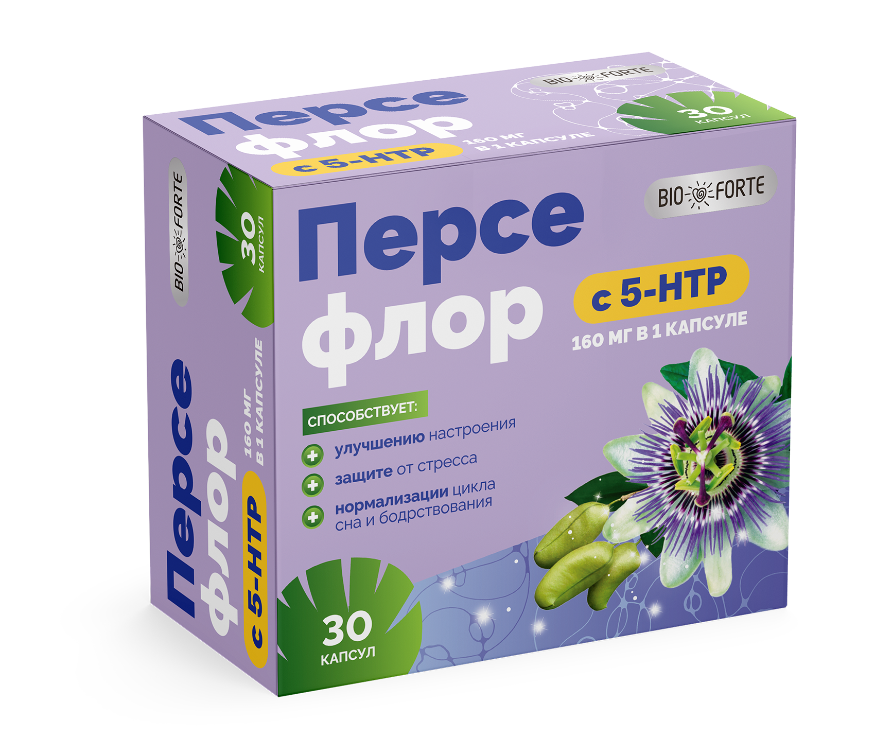 Персефлор BioForte с 5-HTP, капсулы массой 0,274 г, 30 шт.