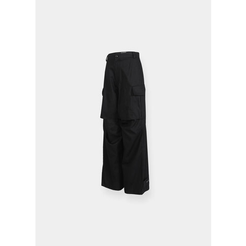 Брюки SYSTEM STUDIOS Cargo Pocket Wide Pants, размер 52, черный