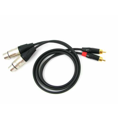 Аудио кабель 2 x XLR (F)- 2 x RCA стерео (C121) netaudio, длина 3 метра