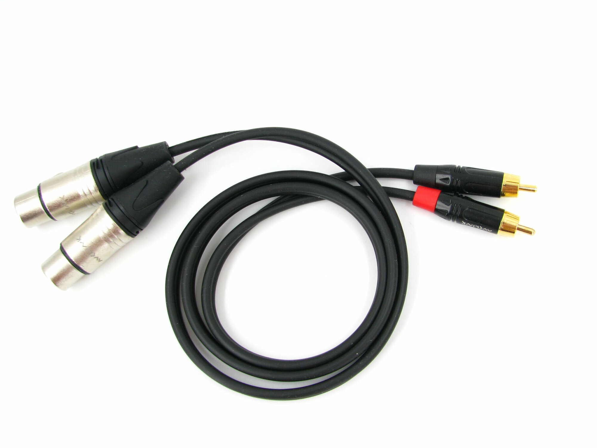 Аудио кабель 2 x XLR (F)- 2 x RCA стерео (C121) netaudio, длина 5 метров