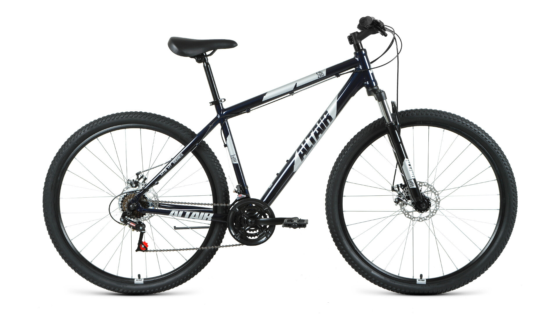 Велосипед ALTAIR AL 29 D 29" (2021) (19, Темно-синий/серебристый)