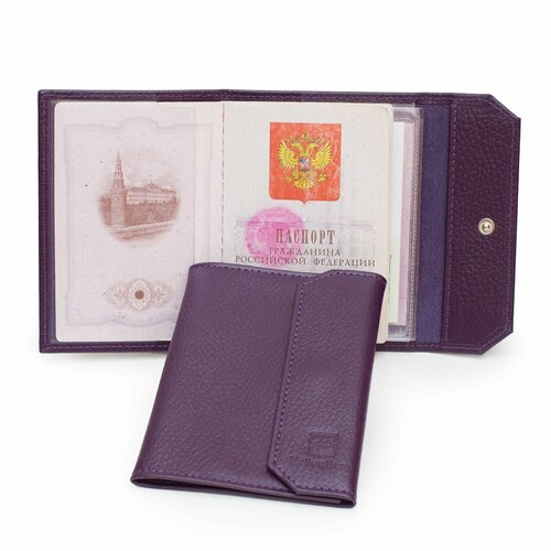 Обложка для паспорта HellenBerg, фиолетовый