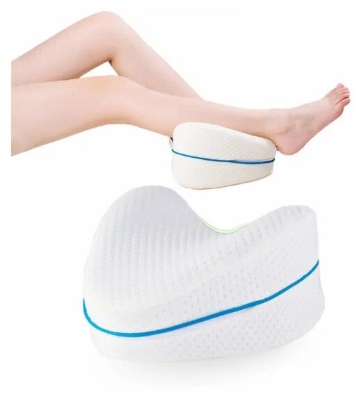 Анатомическая подушка между ног с эффектом памяти. Для сна на боку Ортопедическая