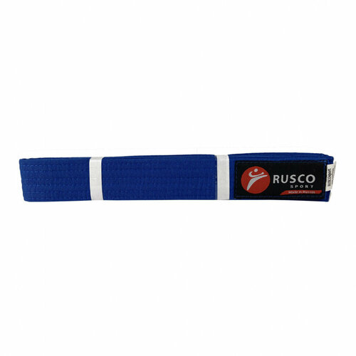 фото Пояс для единоборств rusco sport 2,4 м (синий)