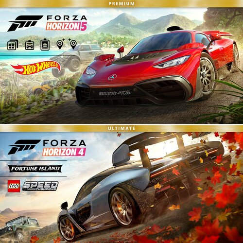 Игра Forza Horizon 5 and Forza Horizon 4 Premium Editions Bundle — Xbox One / Xbox Series X|S / PC — Цифровой ключ