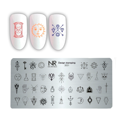 Пластина для стемпинга Nail Republic №3001 Alchemy