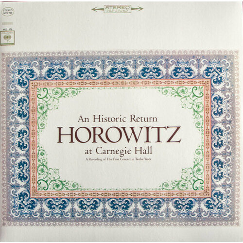 Виниловая пластинка Horowitz - An Historic Return (Horowitz at Carnegie Hall) (180g). 2 LP виниловая пластинка jethro tull live at carnegie hall 1970 180g limited edition