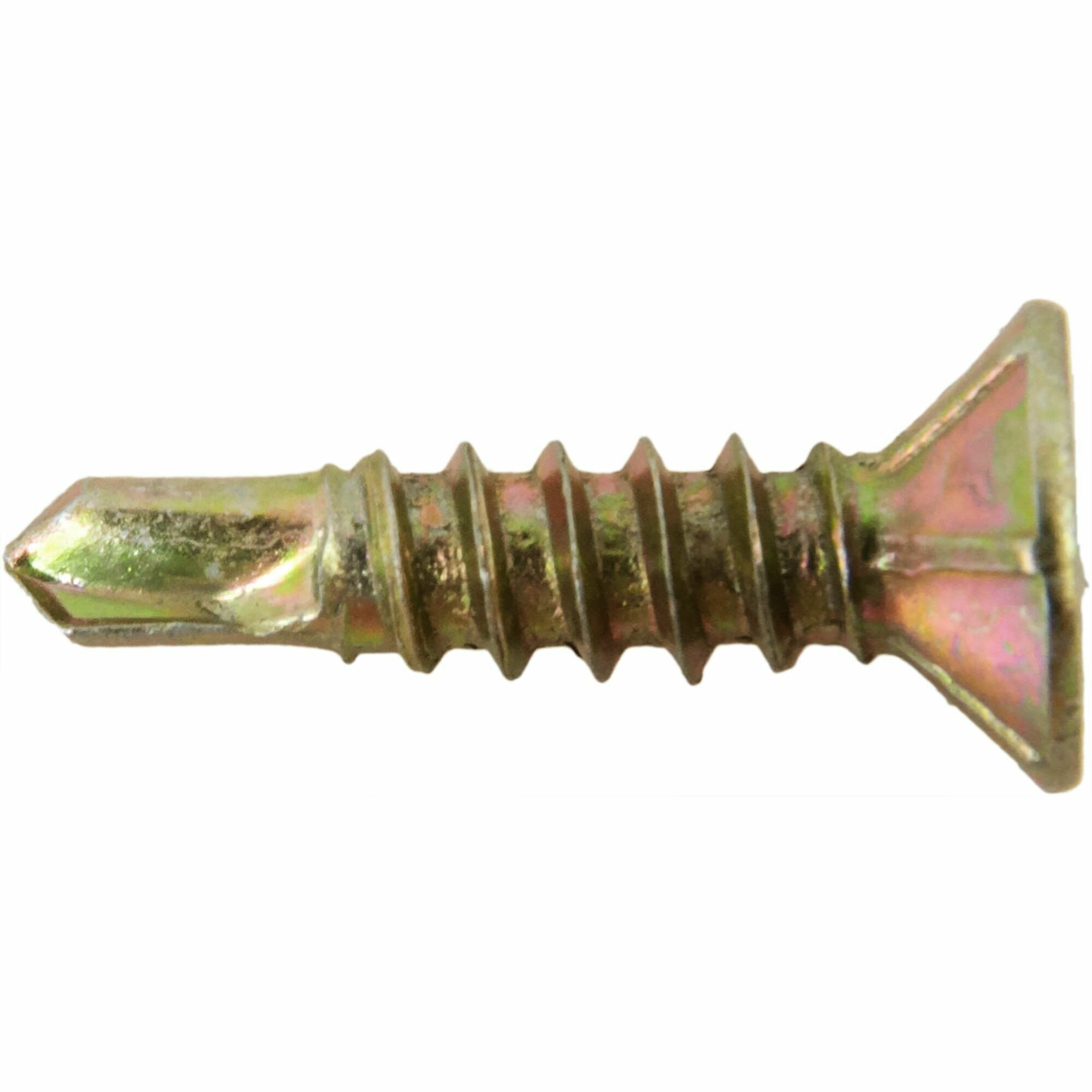 фото Саморез 3,9х19 оконный сверло желтый (100 шт)