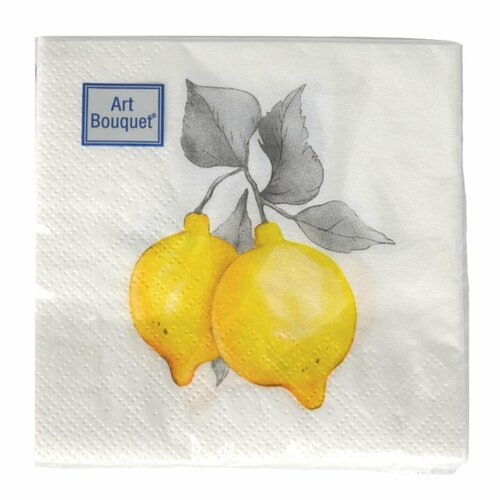 Салфетки бумажные Art Bouguet Лимончики 2-сл 20х20 см 30 шт 363₽