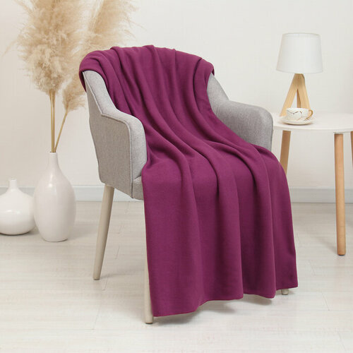 Плед 100х150см фиолетовый 19-3230 флис 160гм пэ100 653₽