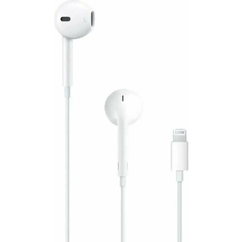 Наушники Apple EarPods A1748, Lightning, вкладыши, белый [mmtn2fem/a]