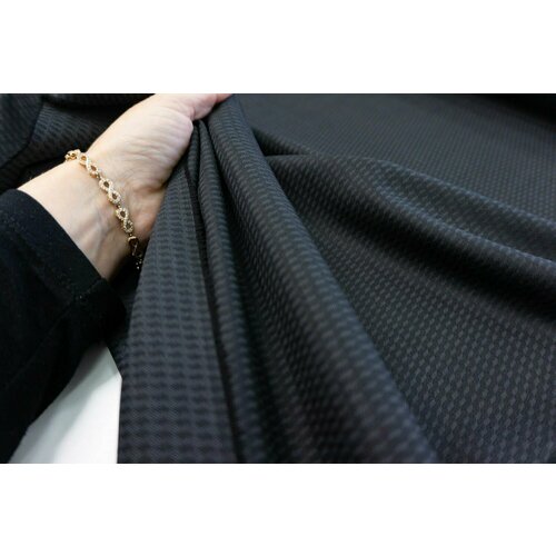 Ткань костюмная шерсть серый жаккард 0.5 m. Ткань для шитья ткань костюмная шерсть черный 100 шерсть италия 160см 152 см
