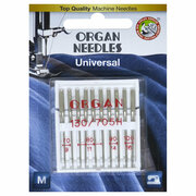 Иглы для швейных машин № 70-100 универсальные, ORGAN, 10 шт в блистере