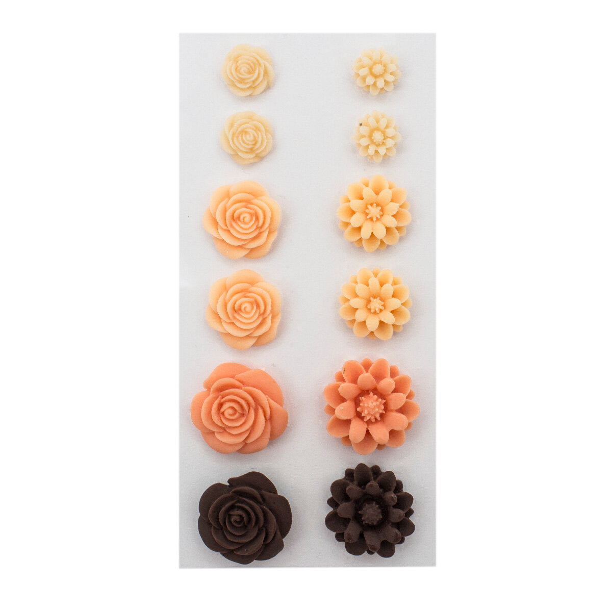 Декор для творчества, рукоделия, скрапбукинга на клеевой основе 'Цветы', 12 шт, Astra&Craft (цвет ARS2078)