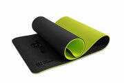 Коврик для йоги 10 мм двухслойный TPE Original FitTools черно-зеленый