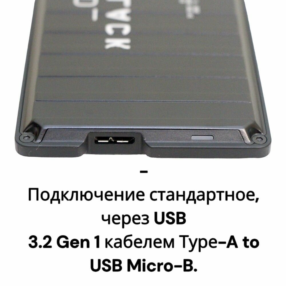 Внешний жесткий диск WD P10 Game Drive , 5ТБ, черный - фото №13