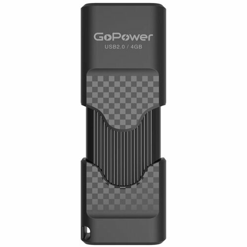 Флешка GoPower Slider 4 Гб usb 2.0 Flash Drive - чёрный