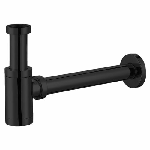 фото Сифон для раковины azario g 1 1/4, без выпуска, цилиндр, латунь, черный az-108-bl