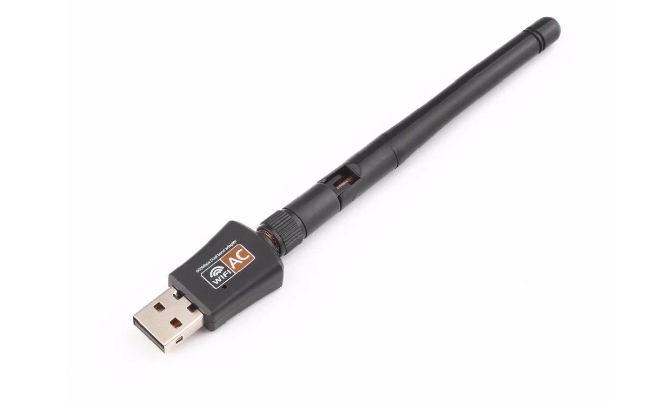 Wi-Fi адаптер 24/5 ГГц USB двухдиапазонный с антенной 600Мбит/c