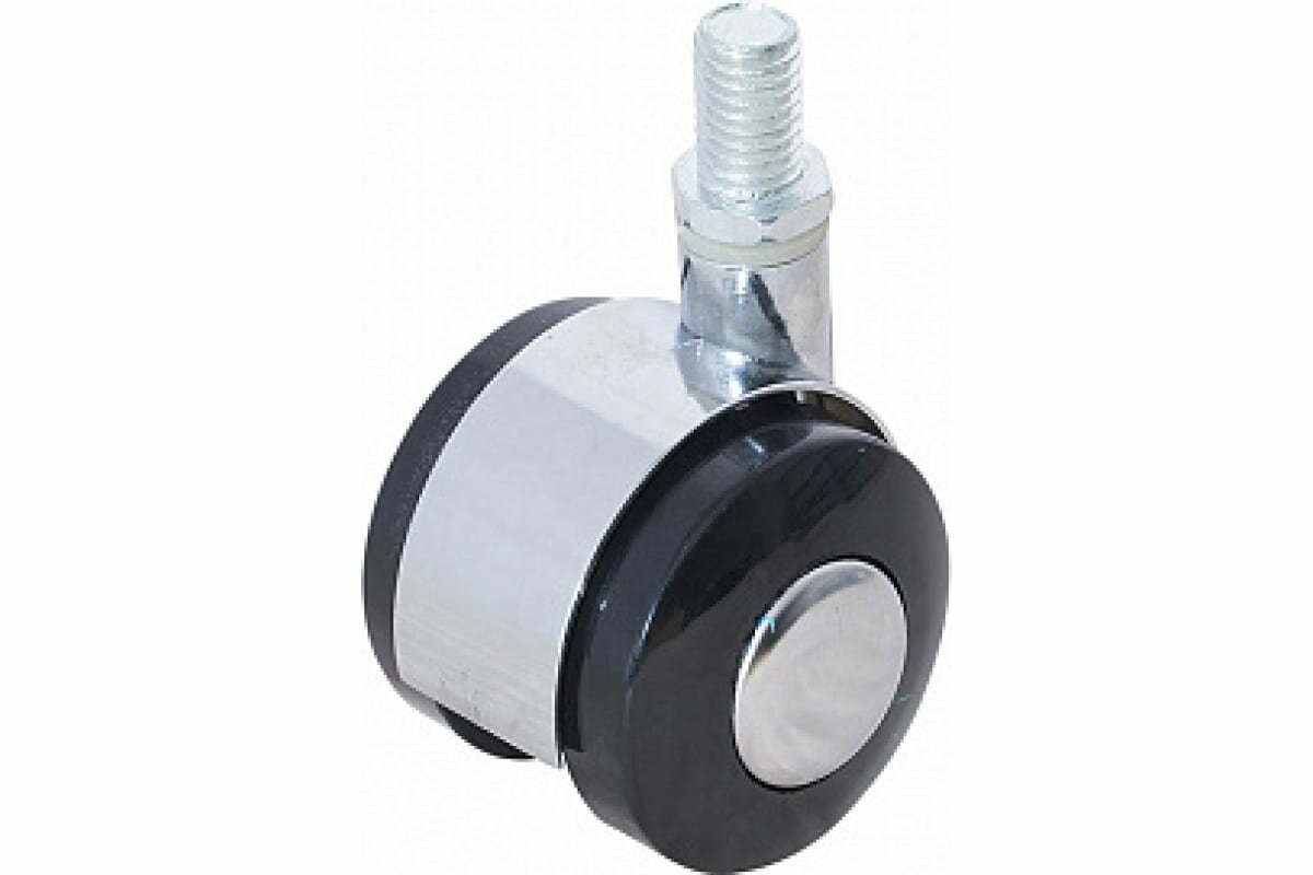 фото Мебельное колесо Tech-Krep поворотное, пластик, хром, резьба М10, D40, б/т - пакет 152331